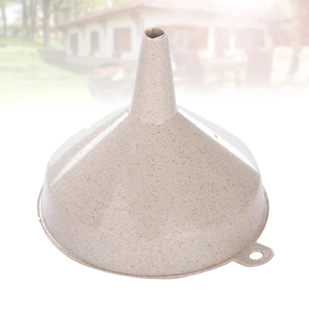 

Kitchen Wheat Straw Funnel Liquid Oil Pour Transferring Round Mouth Funnel Hopper Gadget Tool Size S/L For Household Kitchen