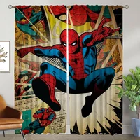Tulle for Bedroom S-Spider-Mans Blackout Curtains for Camera Halloween Decoration Modern Living Room Curtains 2 Pieces Partition 1