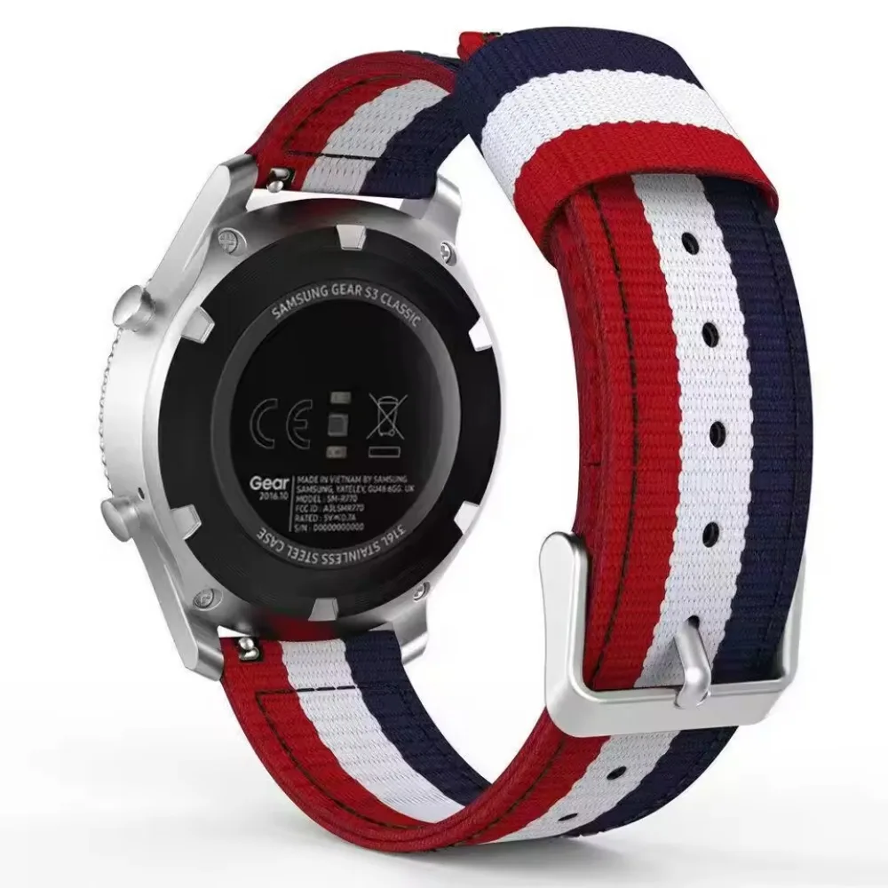 22mm Breathable Canvas Nylon Loop Strap