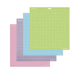 Set of 4 Versatile Vinyl Cutting Mats (12x12 in) - 12x12inch (4pcs(4 colors))