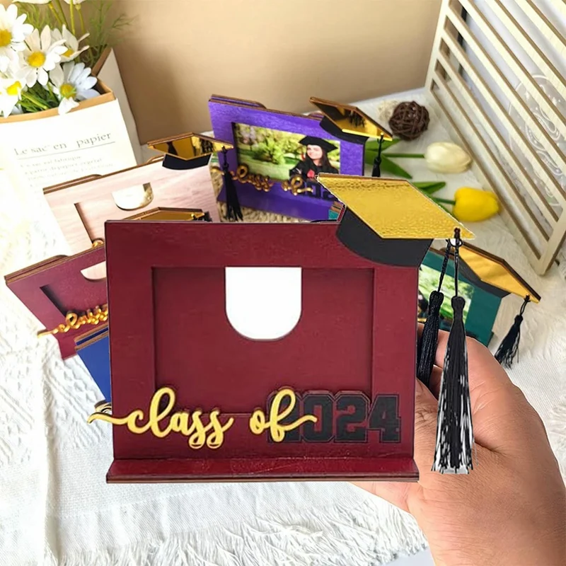 Hot Three-Dimensional Table Graduation Season Gift Wooden Ornaments Photo Frame Holiday Graduation Commemorative Gift