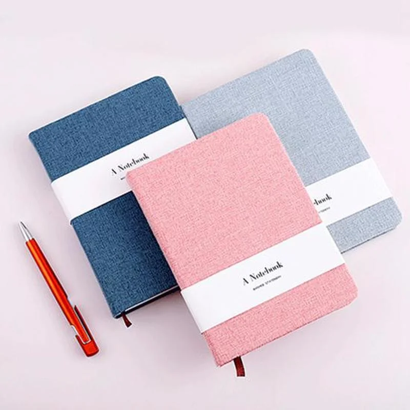 

Cloth Cover Notebook for Office Vintage Handmade Hardcover Sketchbook Journal Diary Weekly Planner Stationery