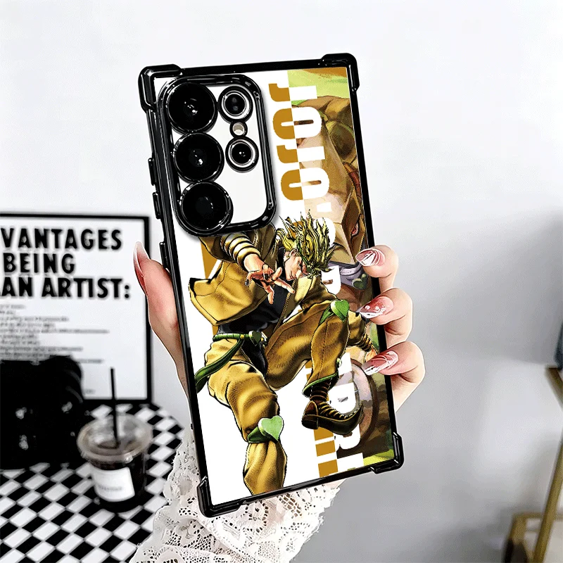 JoJo Adventure Anime Design Soft Phone Case with Plating Anti-Fall Protection
