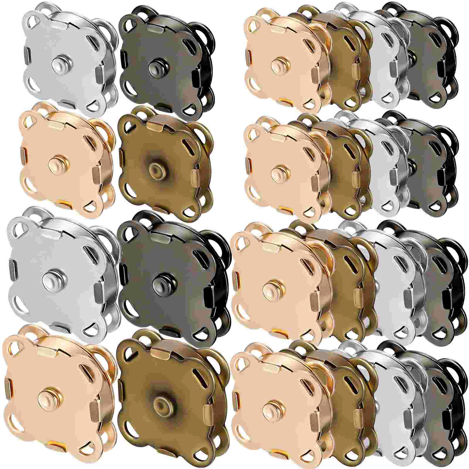 

Buttons Silver Black Bronze Light Gold Magnetic Bag Clasps Sewing Craft Purses