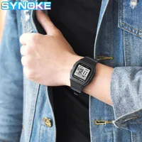 SYNOKE-Montre numérique étanche multifonctionnelle pour garçons, montre électronique pour étudiants, sports de plein air, montre carrée rétro 4