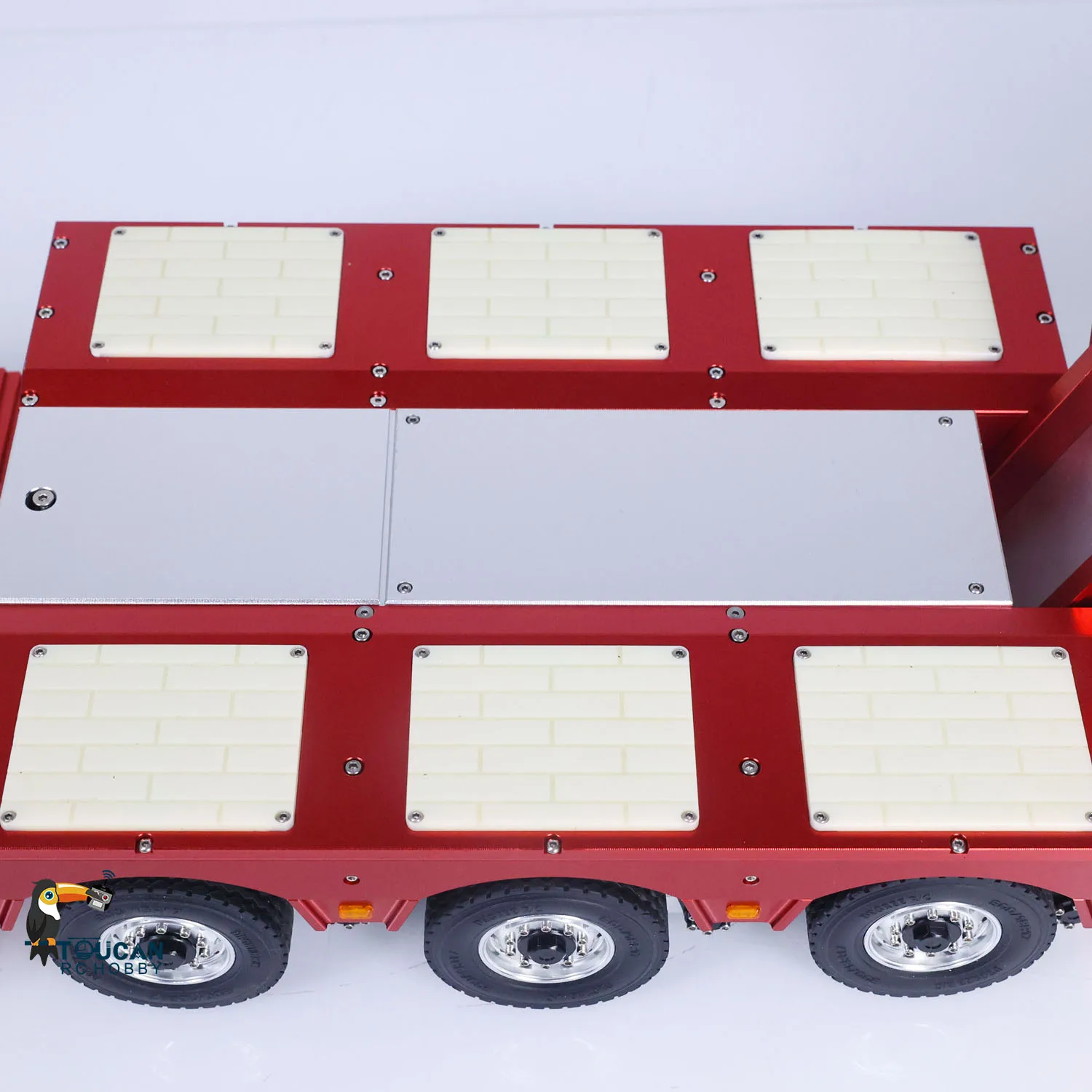 DG-996 RC Hydraulic 8 Axles Trailer 1/14 Scale Metal 5+3 Hydraulically Suspended Truck for Tractor Trucks with ESC Motor TH22680 6