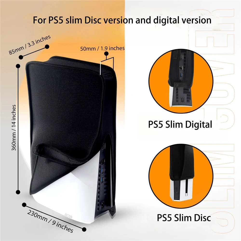 Borsa Di Copertura Antipolvere Per Console Digitale/Disco Sottile Ps5 Proteggi La Stoffa Subacquea Per Accessori Slim Ps5