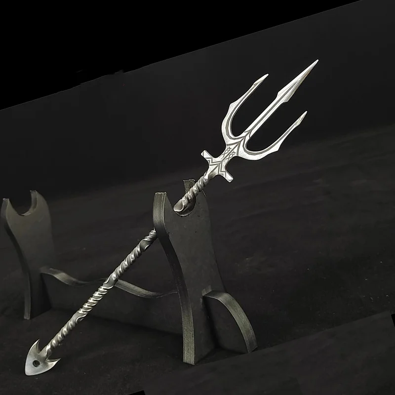 Mini Poseidon Trident Tea Knife Cold Weapon Desktop Decorative Decoration Chinese Tea Needle High-grade Ceremony Tools