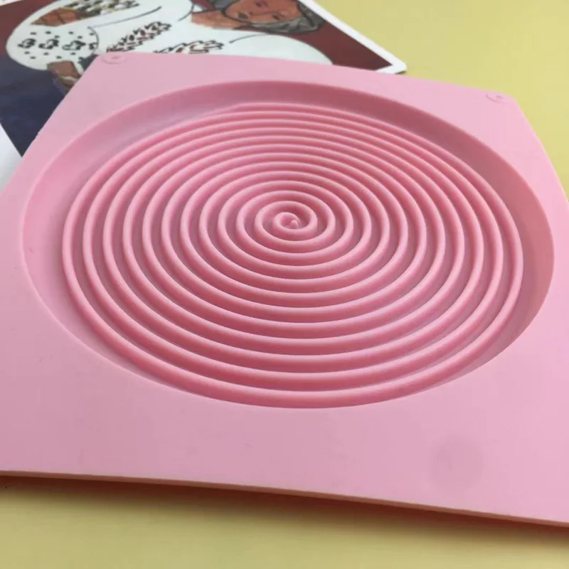 Ice Mosquito Repellent Incense Shaped Mousse Cake Decorative Mold Spiral Dessert Ice Silicone Mold Threaded Silicone
