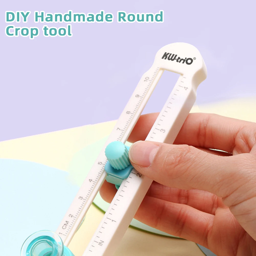 Paper Cutter 2-20cm Circle Cutter Circular Paper Cutter Trimmer Rotary Craft Cutting Tools DIY Round Cards Knife Home Study Offices