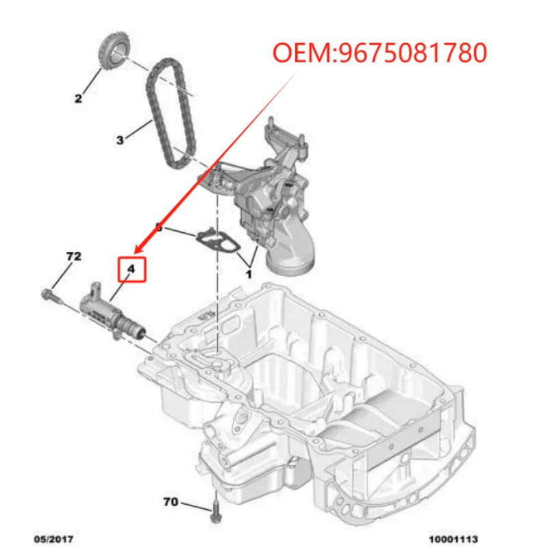 Engine Parts Oil Pump Sensor Solenoid Valve 9675081780 for Peugeot 208 2008 308 408 Citroen C3 C4 DS4 1.2T