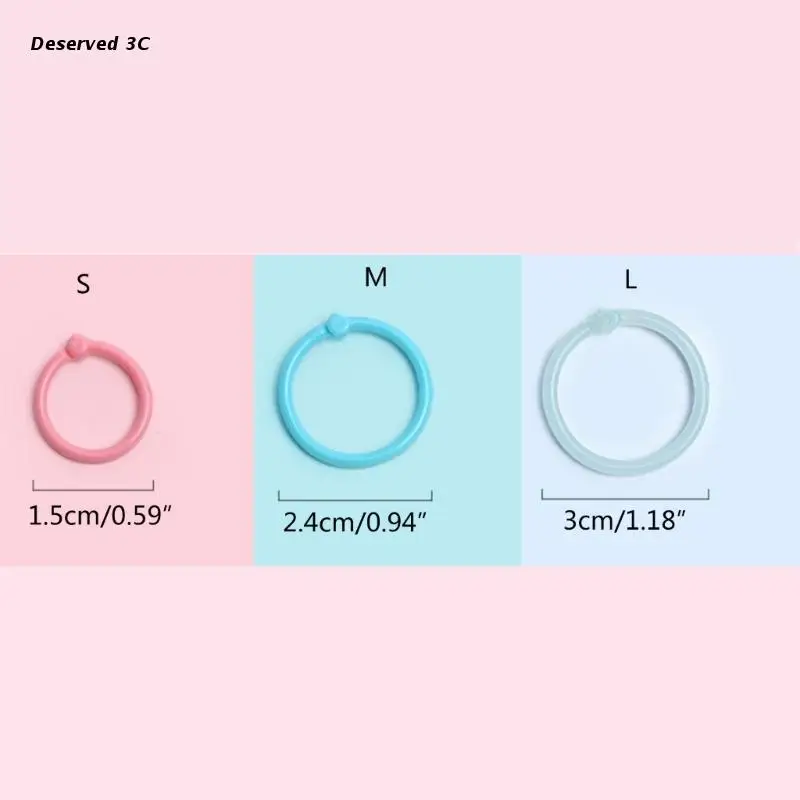 Loose Leaf Rings Multi-Color Binder Rings Flexible Book for Scrapbook