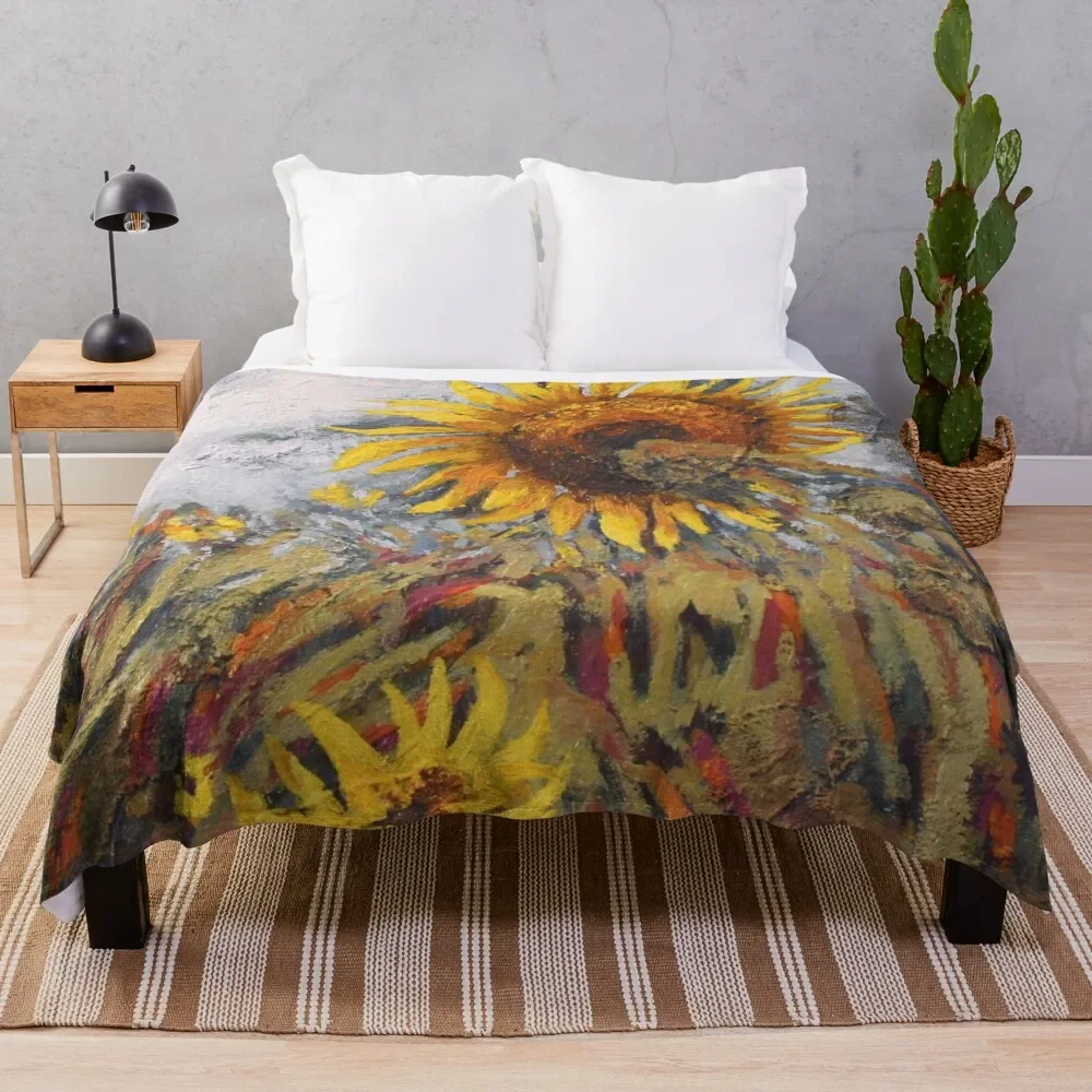 sunflower collection Throw Blanket Plush Bed covers Multi-Purpose Blankets