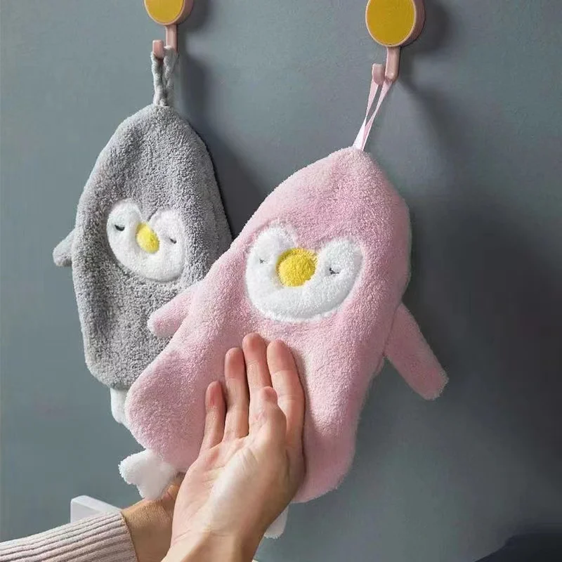 Penguin Wipe Hand Towel Absorbent Draped Design