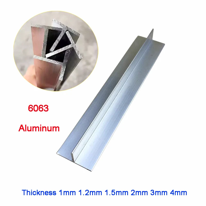 2개 6063 알루미늄 합금 T자형 스트립 바 길이 495mm 알루미늄 가이드 레일 ..