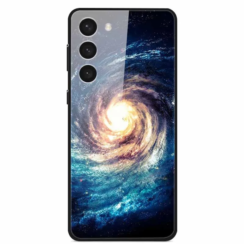 Premium Tempered Glass Case with Space-Themed Design and Enhanced Bumpers
