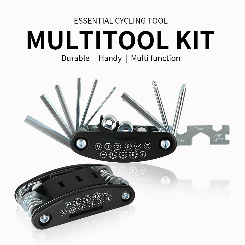Bicycle 16 In 1 Multitool Steel Allen Key Wrench Screwdrivers Tool Set
