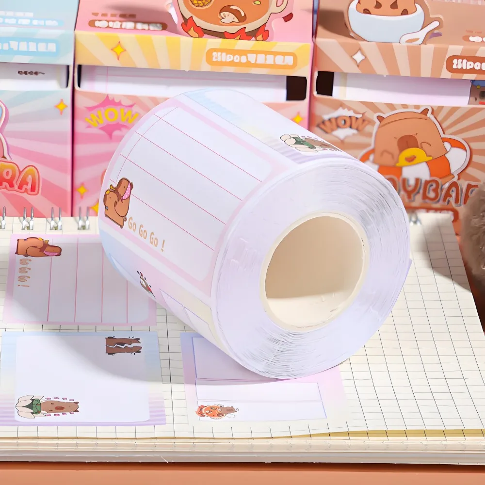 256Sheets Cartoon Capybara Posits Sticky Paper Pads Stationery Stickers Posted It Memo Notepad Notebook Message Notes Sticker 5