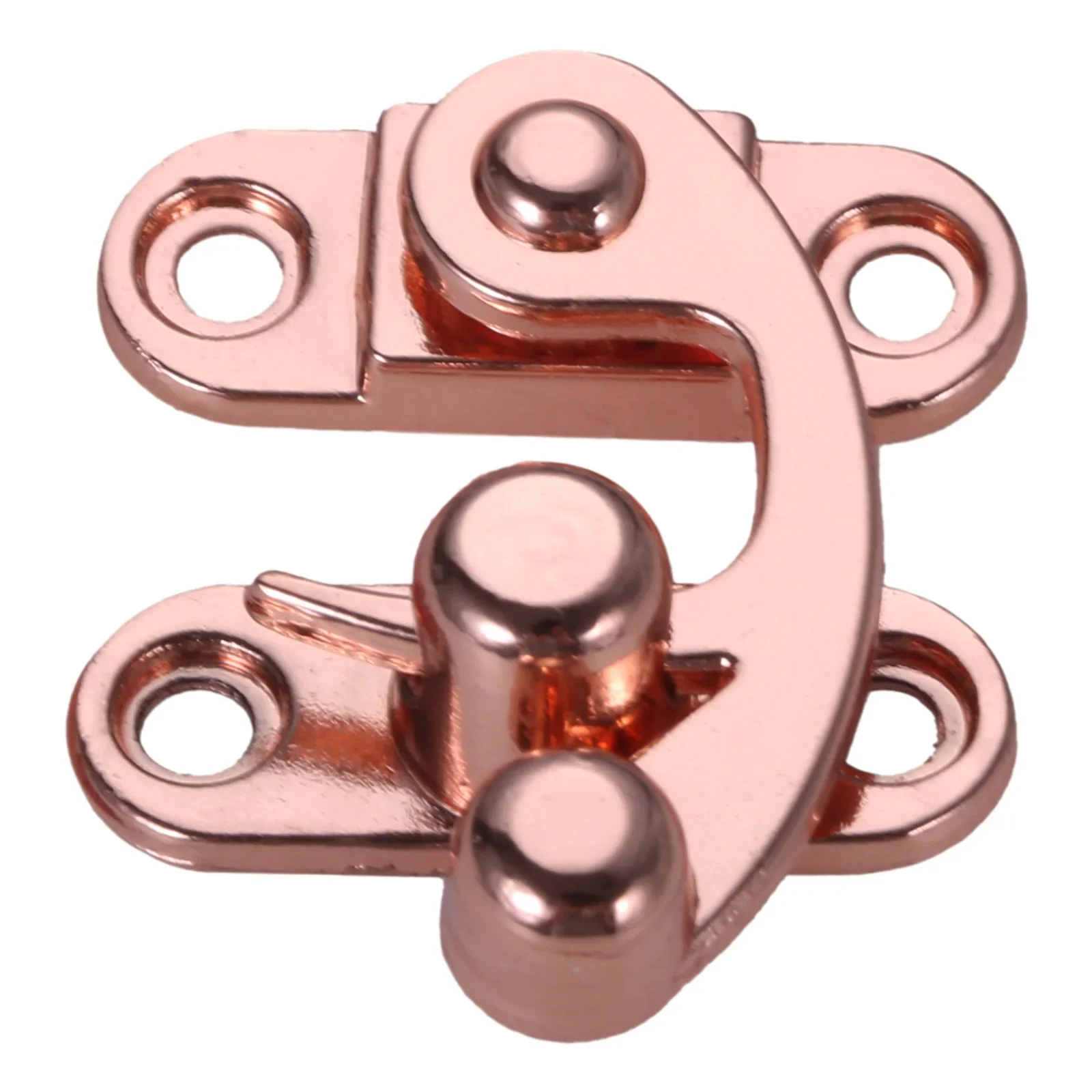 Mini Latch Decorative Hasps with Box Butterfly Hinges 9Pcs/set Rose Gold for Wooden Jewelry Toolbox Cabinet with Screw