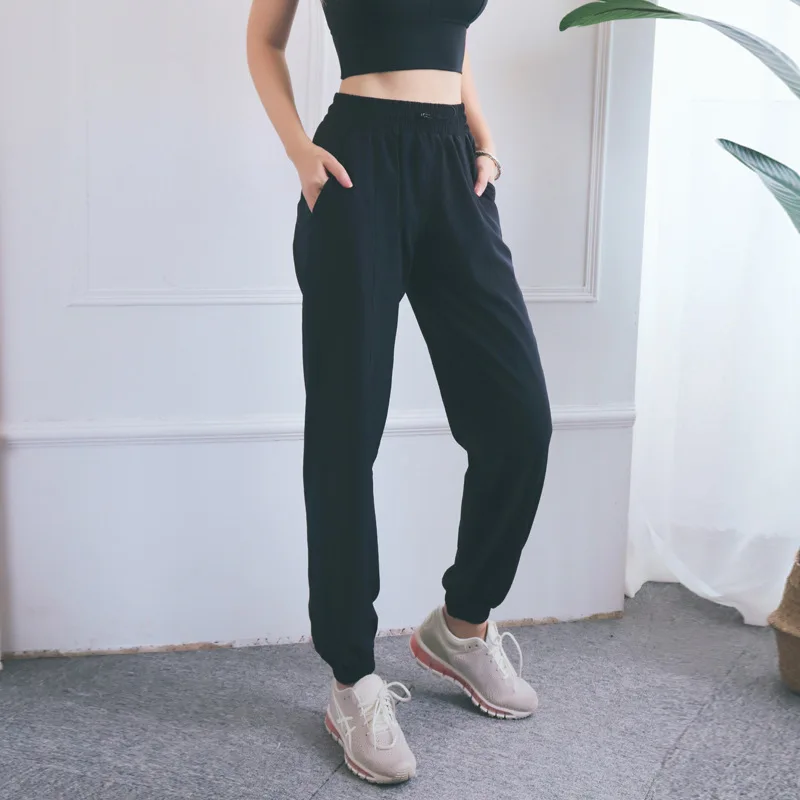 Pmwrun 2025 봄/여름 야외 요가 피트니스 바지 여성 러닝 스포츠 바지 빠른 건조 발목 길이 요가 바지 스웨트 팬츠