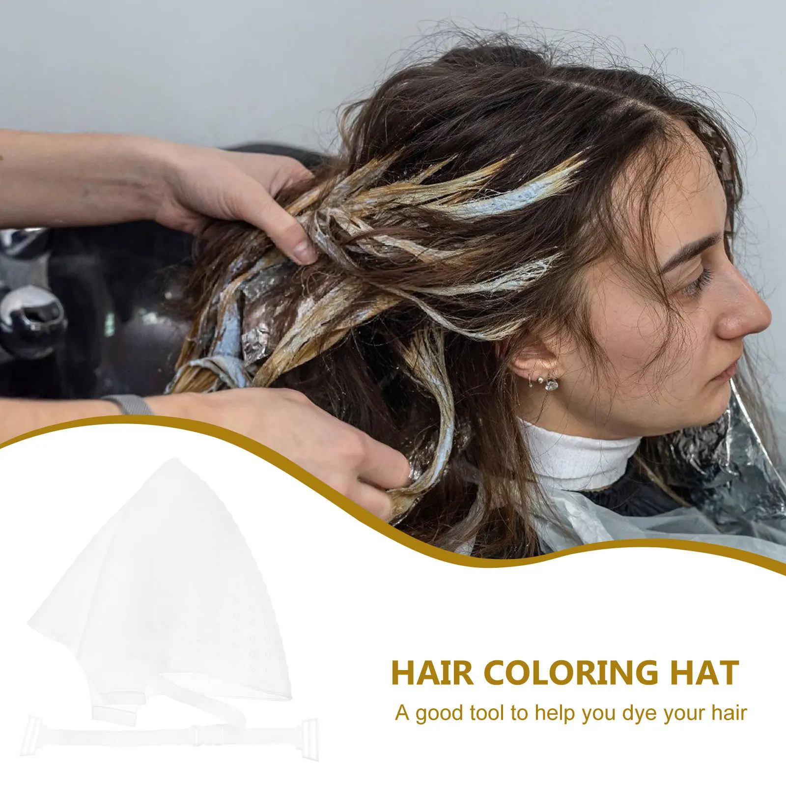 전문가용 재사용 가능 실리콘 헤어 컬러링 모자 (타겟 하이라이트, 프로스팅, 티핑, 염색용) 헤어 염색 하이라이트 캡