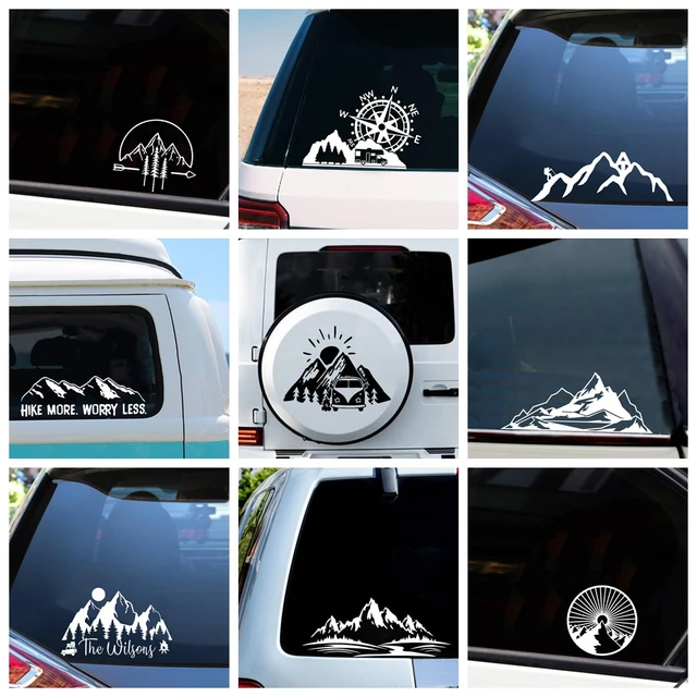 Autocollant de voiture de montagne, en vinyle, à la mode, pour