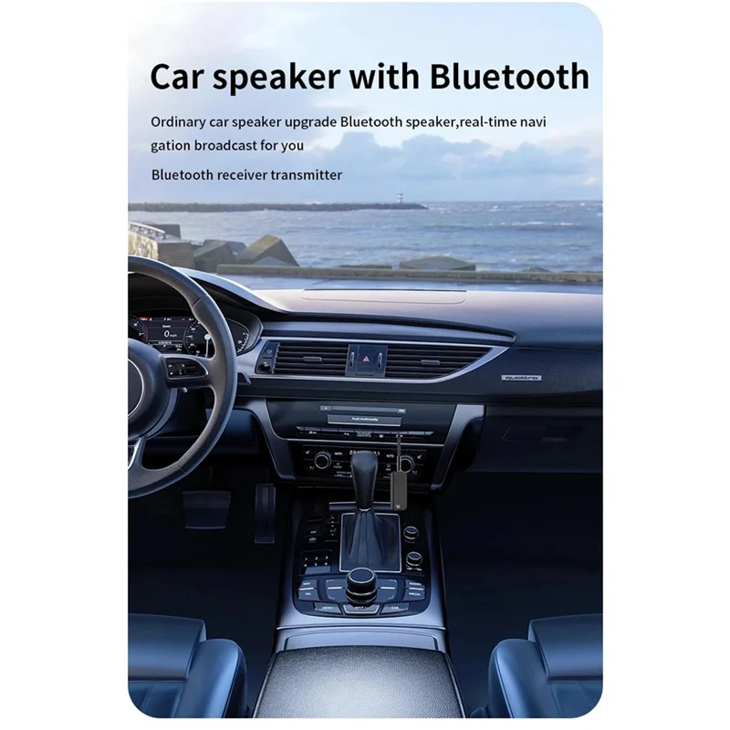 B04C-Bluetooth5.3 송신기 수신기 3.5Mm AUX 무선 어댑터 스테레오 이어폰 TV PC 자동차 스피커 디지털 디스플레이