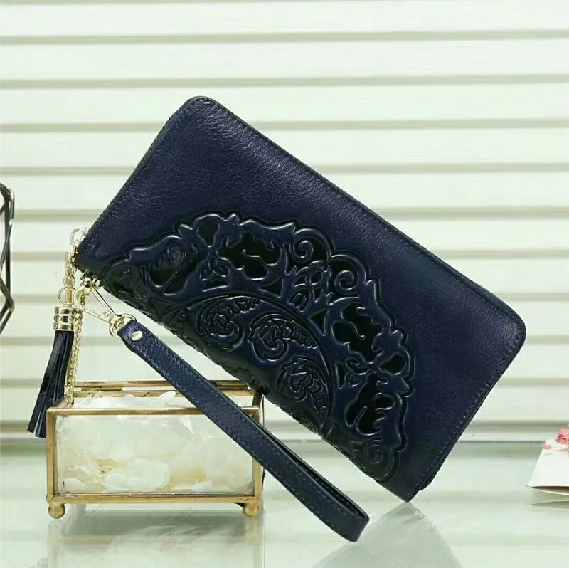 100% echtes Leder Brieftasche Frauen 2026 Neue Damen Erste Schicht Rindsleder Geldbörse Lange Große Kapazität Zipper Clutch Tasche für Weibliche – Detail 7
