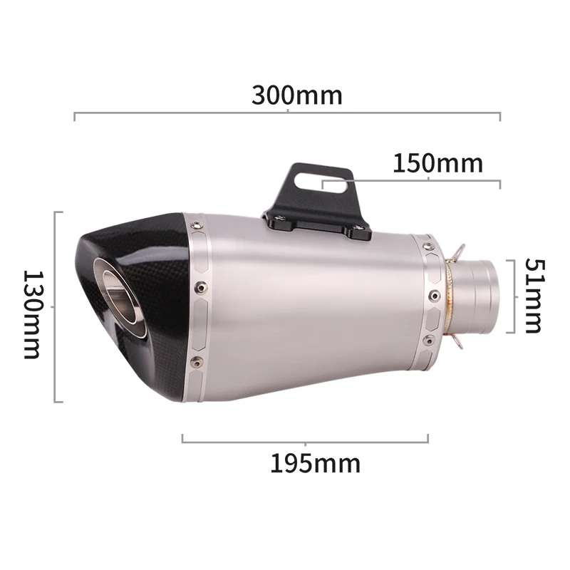 Slip On For BMW F900R F900XR 2020 - 2021 2022 2023 Motorcycle Carbon 51mm Exhaust Muffler DB Killer Escape Moto Middle Link Pipe - Image 6
