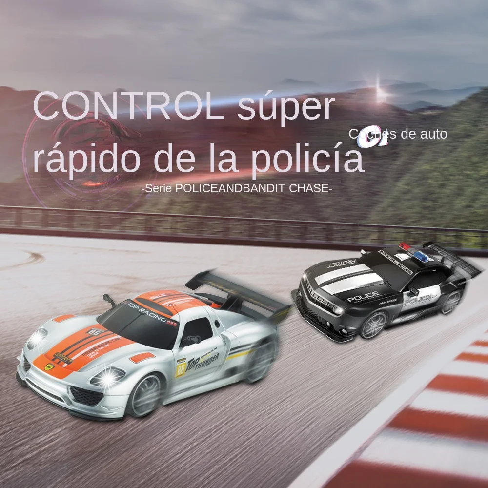 1/12 grande 2,4 GHz súper rápido coche de policía RC coches de