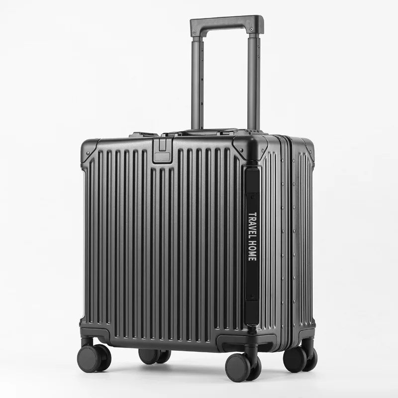 Computer Business Silent wheel Trolley Case 18-Inch Men's Aluminum Frame Suitcase Boarding Luggage  Women Ultra-Light Luggage