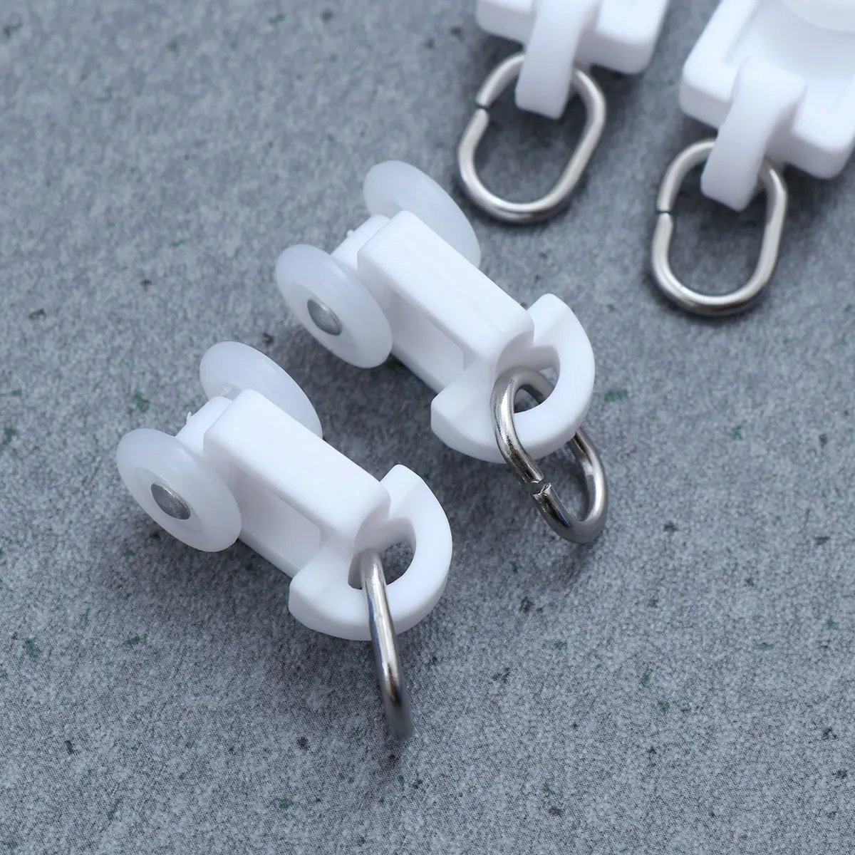 Plastic Shower Curtains Roller Rail Ceiling Hooks Hook Rollers Carrier Shower Drapery Rod Curtains Gliders Shape Clips Pulley