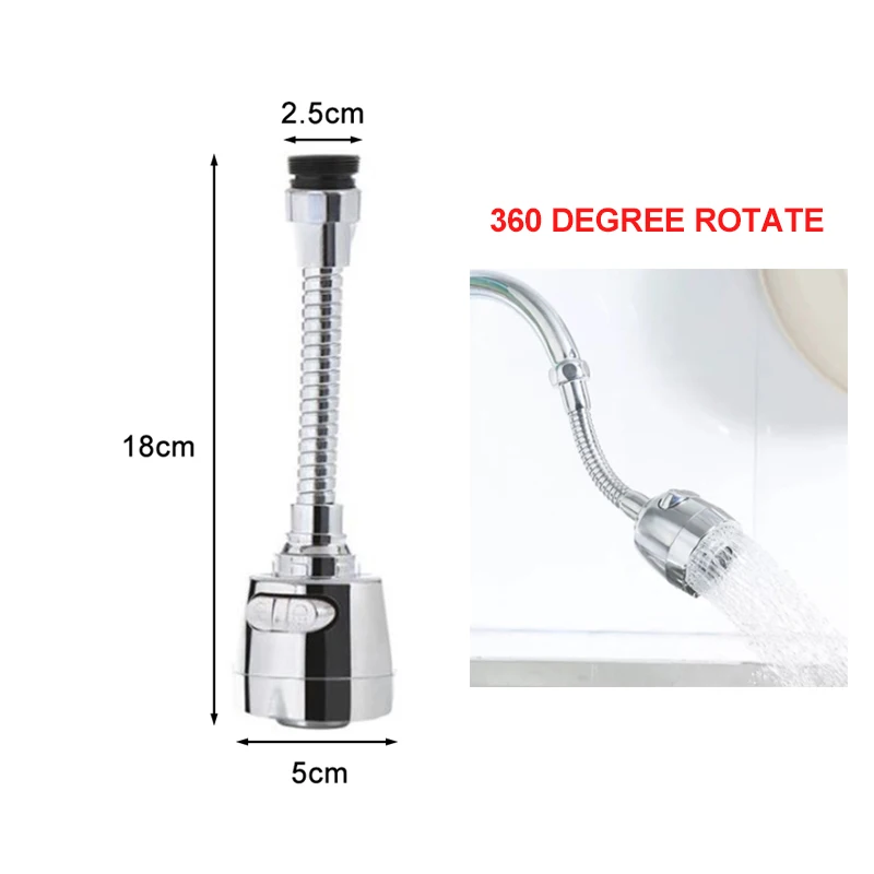 OFFOF Rallonge de robinet de salle de bain, 1080° Swivel Robotic Arm Swivel  Extension Faucet Aerator, 2 modes réglables Extension robinet pour robinets  filetés M20/M22/M24 Rallonge de robinet de cuisine : 