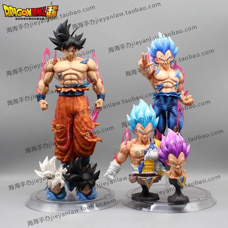 

Dragon Ball Ultra Instinct Son Goku Anime Action Figure Vegeta Figurine 3 Heads Replaceable Pvc Statue Model Toys Birthday Gifts