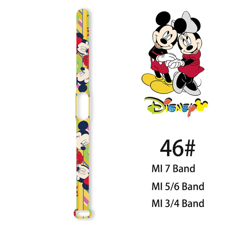 thumbnail image 1 of Correa de Mickey Mouse para reloj inteligente, pulsera de silicona para Xiaomi Mi Band 6, 5, 4, 3, 7, band5, band6, 1 of 5