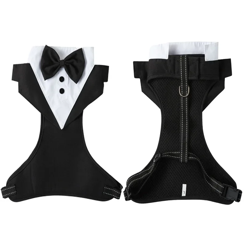 Dog Costume Set Gentleman Dog Clothes Wedding Party Suit Formal Shirt For Small Dogs Bowtie Tuxedo Puppy Costume Pet