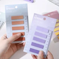 100 Sheets/pack Colorful Sticky Notes Memo Pad Label Note Bookmarks Notepad School Office Student Stationery Supplies 1