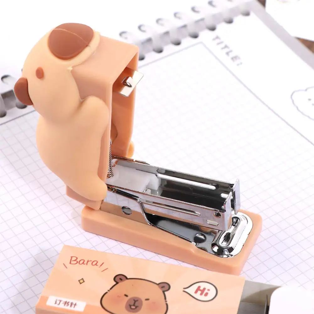 손쉬운 노동 절약 스테이플러 세트, 예쁜 카피바라 스테이플러 세트, 교사 학생용 제본기