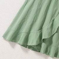 Robe d'été pour filles de 8 à 12 ans, joli panneau coulissant orné de nœud, ourlet inégal, doux et élégant, mode pour enfants 6