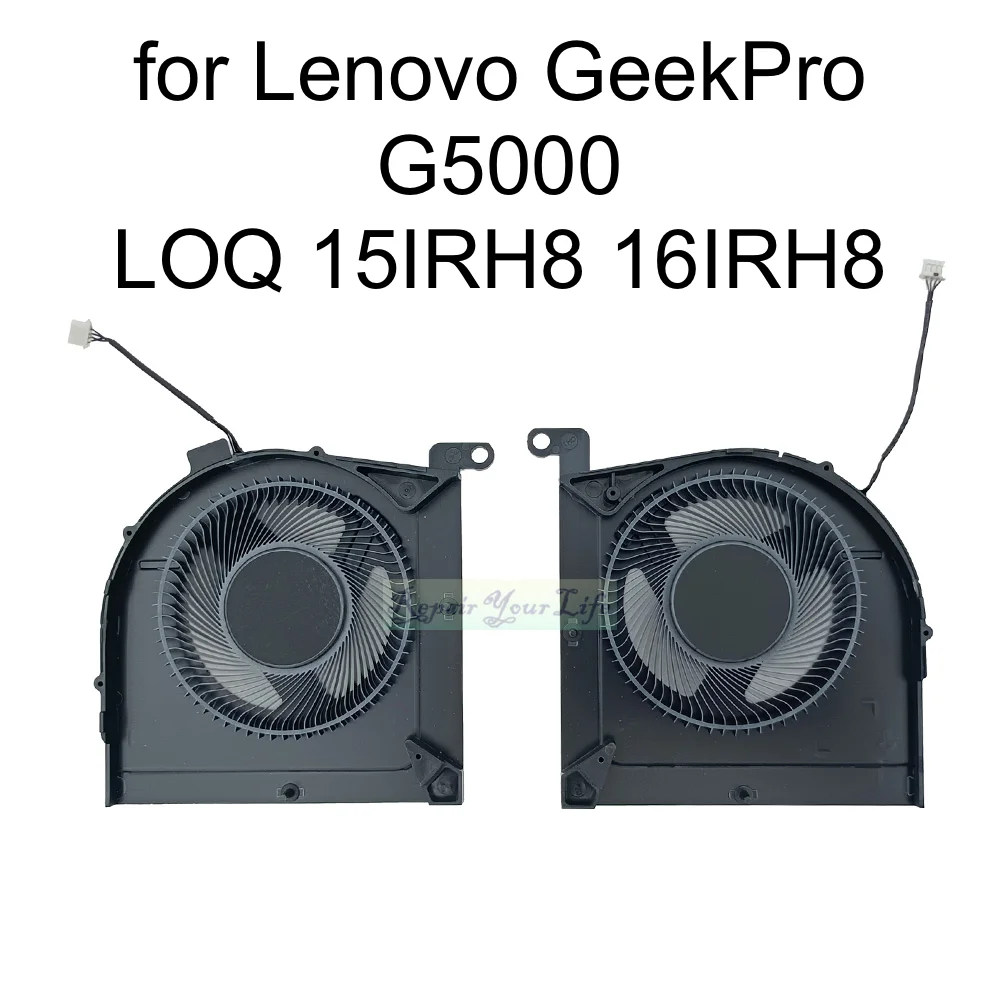 Ventilador de Refrigeração Portátil para Lenovo Cpu Gpu Cooler Radiator Loq 16irh8 82xw Loq 15irh8 82xv Geekpro G5000 Irh8 dc 5v 12v 0.5a Novo - Imagem 3