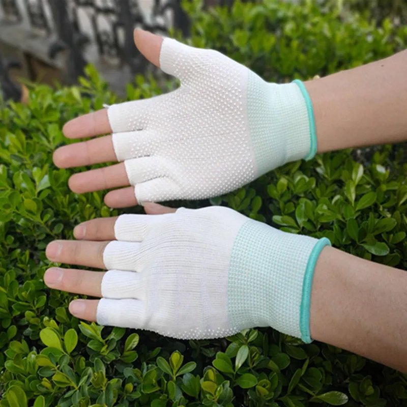 Nylon Anti-slip Fishing Gloves Three Fingers Dispensing Cut