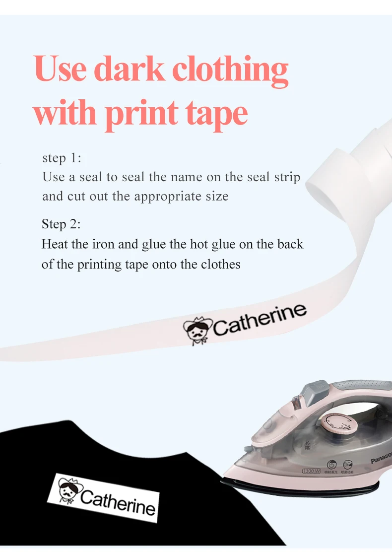 Description Picture 6 of itemChildren's Name Seal Custom Student's Name Stamp Kindergarten Clothes Waterproof Name Sticker Kawaii Montessori Stamp Gift