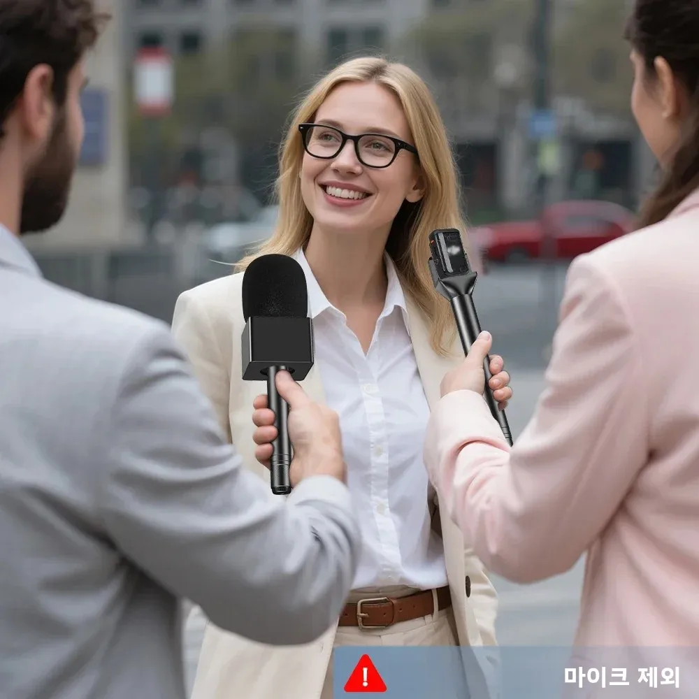 하오무렌 유니버설 마이크 스탠드 무선 미니 마이크 호환 - 인터뷰, 브이로그, 유튜브, 틱톡, 리포팅용