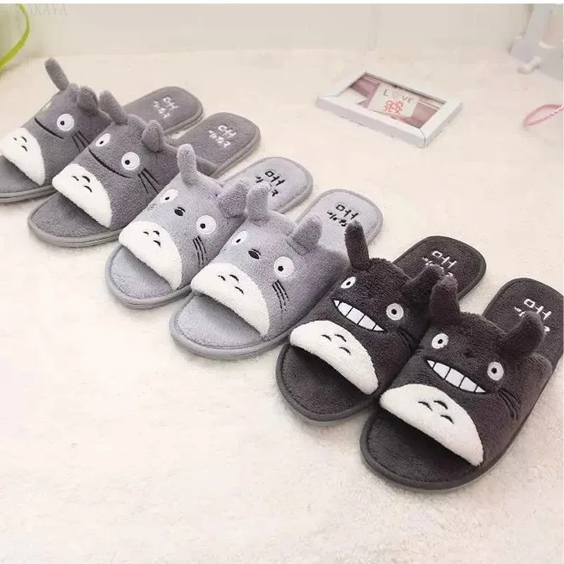 

Comemore Lovely Home Floor Non-slip Bedroom Keep Warm Soft Slipper Women Men Slippers Cute Cartoon Winter Plush Couple Shoes 43