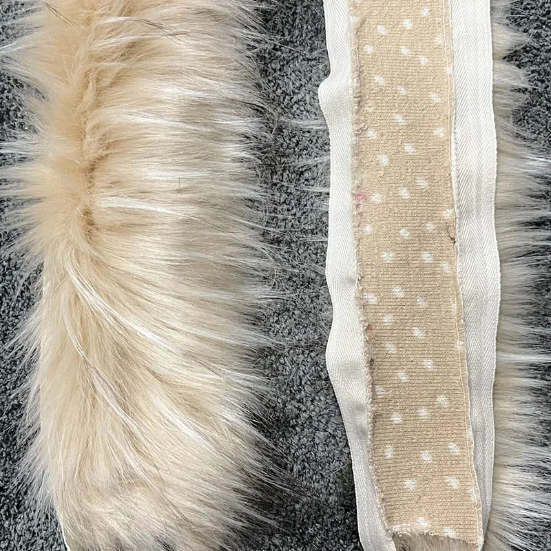 모조 여우 모피 리본 테이프, DIY 푹신한 플러시 스카프 코트 칼라 장식, 인조 모피 리본 코스튬 바느질 액세서리, 1m
