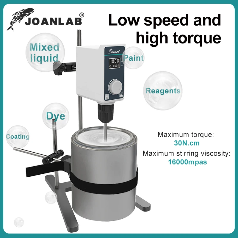 Liquid Mixer Lab Electric Stirrer Digital Display Overhead Stirrer Adjustable Height 20L 1500rpm 110V 220V electric stirrer