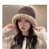 New Autumn Women Knitted Beanie Cap Rainbow Striped Beanies Hats Winter Warm Hip Hop Punk Reggae Skull Hat  Korea Style Gorro 1