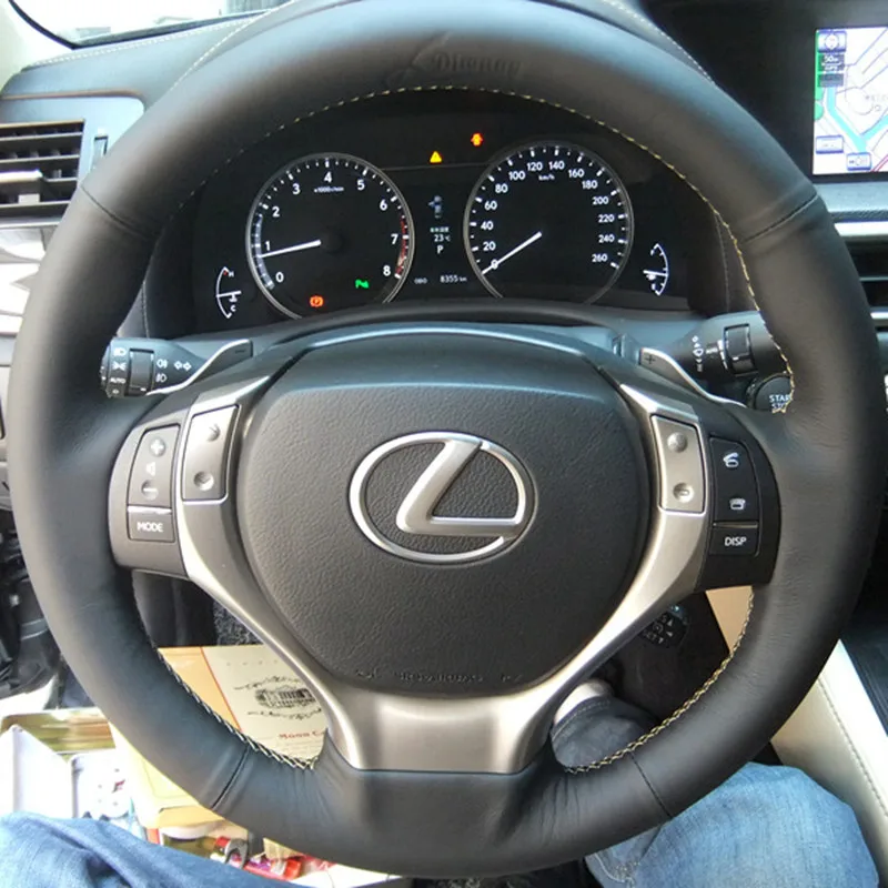 

DIY Hand-Stitched Suede Leather Car Steering Wheel Cover for Lexus ES350 ES250 ES270 Interior Auto Accessories