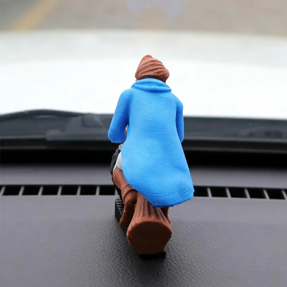 새로운 1/4개입 마녀 마법사 빗자루 자동차 대시보드 드리프트 장식품 데코 셀프 접착식 DIY 스티커 자동차 인테리어 액세서리