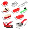 New Horse Grooming Tool Set Cleaning Kit Comb Pet Cleaning Brush Stainless Steel Curry Groomer Tail Comb Kit Scrubber 4